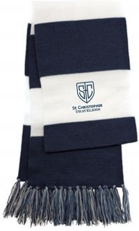 Spectator Scarf, Navy/White