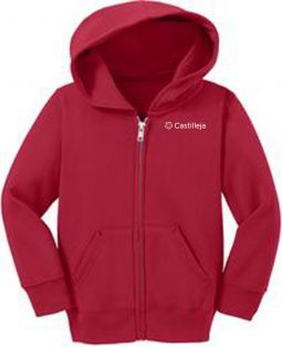 Toddler Core Fleece Full-Zip Hooded Sweatshirt, Red