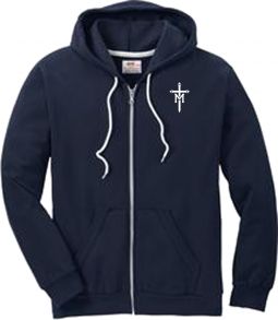 Full-Zip Hooded Sweatshirt, Navy