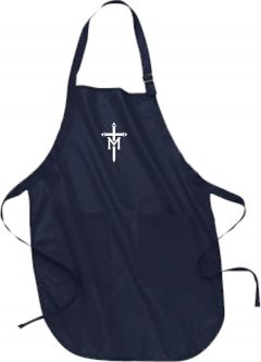 Full Length Apron with Pockets, Navy