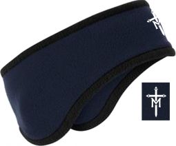 Two-Color Fleece Headband, Navy