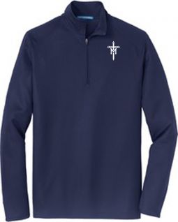 Pinpoint Mesh 1/2-Zip, True Navy