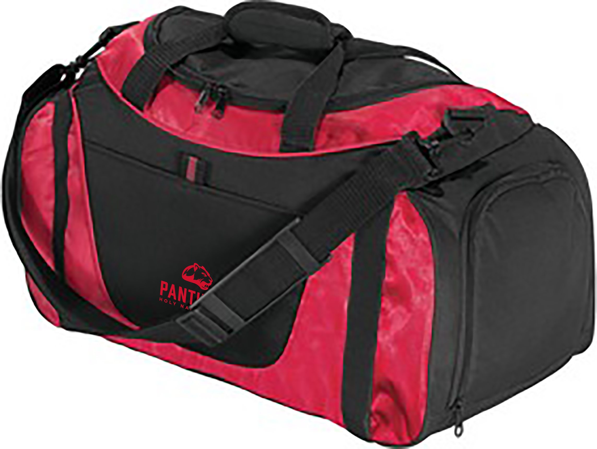 Small Two-Tone Duffel, Red/Black: sportpacks.com