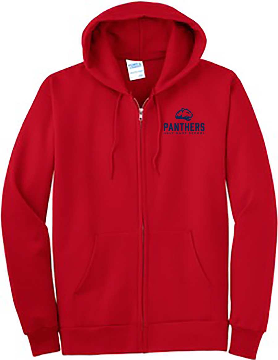 Fleece Full-Zip Hooded Sweatshirt, Red: sportpacks.com