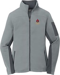 Ladies Fleece Full-Zip Jacket, Frost Grey/ Magnet