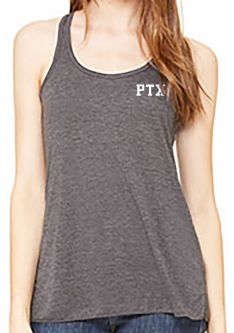 Bella+Canvas Flowy Racerback Tank, Grey Heather