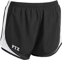 Sport-Tek Ladies Cadence Short, Black/White