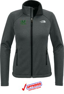 The North Face Women's Chest Logo Ridgewall Soft Shell Jacket-Dark Heather Grey