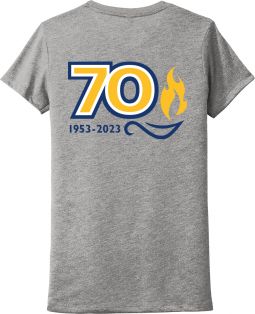 70th Anniversary - Next Level Apparel  Women’s Tri-Blend Tee - Prem Heather