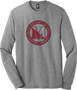 Mens Tri-Long Sleeve Crew Tee, Grey Frost