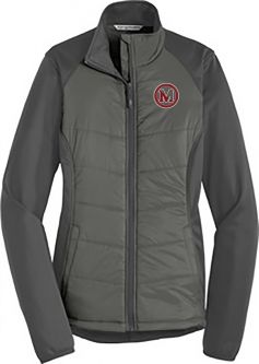 Ladies Hybrid Soft Shell Jacket, Smoke Grey/ Grey Steel