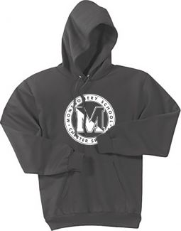 Fleece Pullover Hooded Sweatshirt, Charcoal