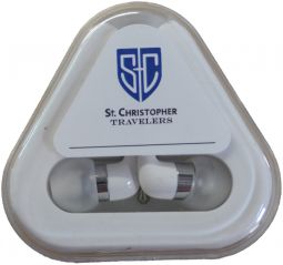 Triangle Earbuds, White