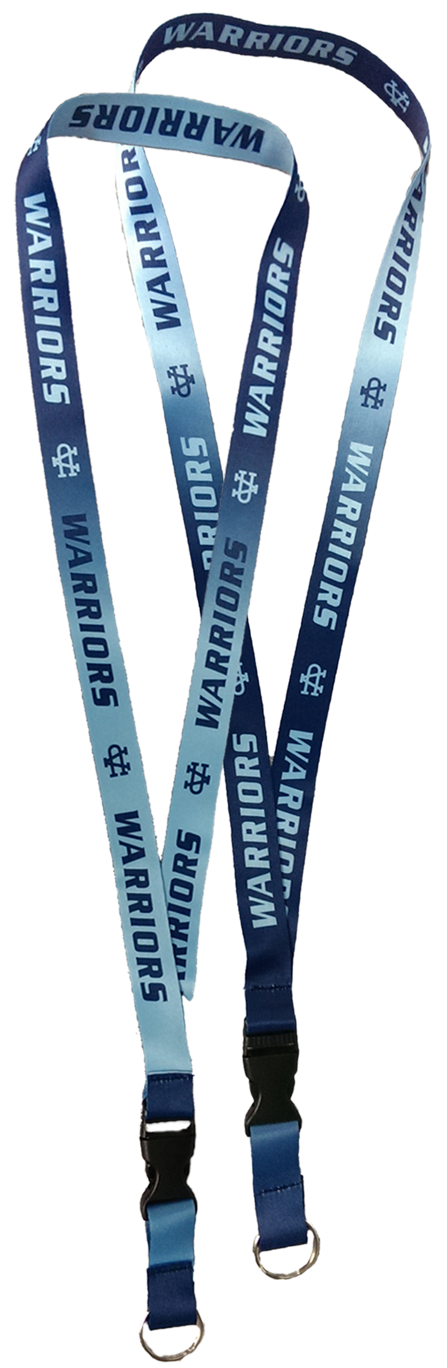 Reversible Sublimated Lanyard, Navy & Columbia blue: sportpacks.com