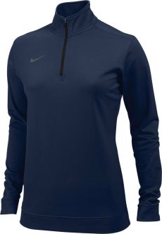 BLANK / NON-DECORATED - Nike Women's Dri-Fit 1/2 Zip Top, Navy